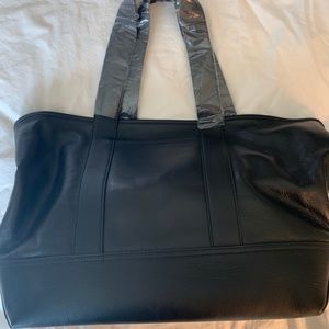 J. Crew Medium Montauk black leather tote